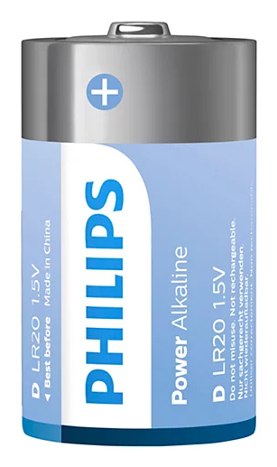 Philips PILHA PHILIPS ALCALINA D C/ 2 UNIDADES