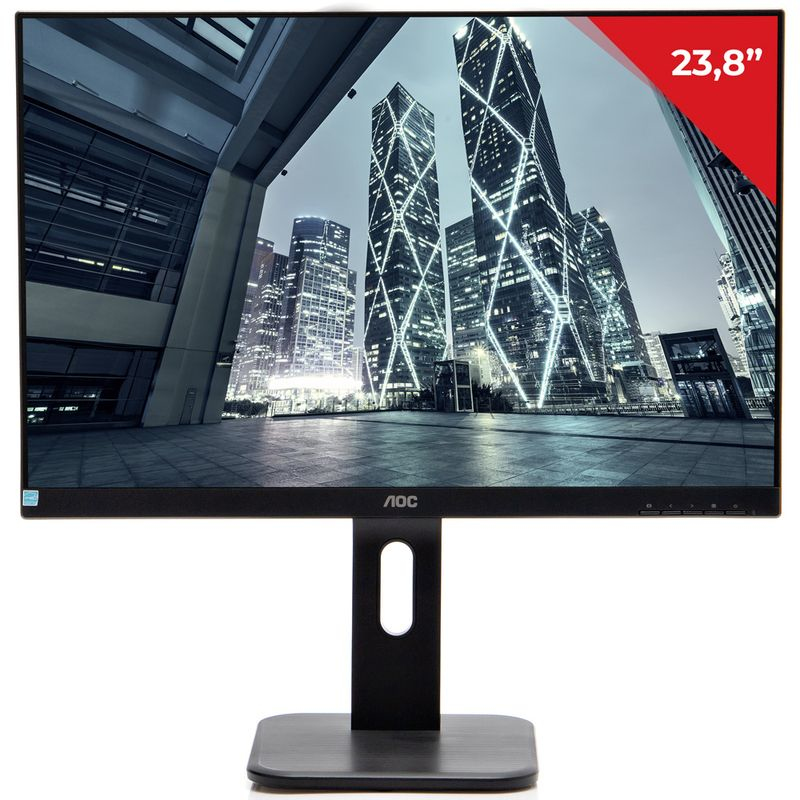 AOC MONITOR AOC 24P1U 23.8 LED HDMI DP COM AJUSTE ALTURA
