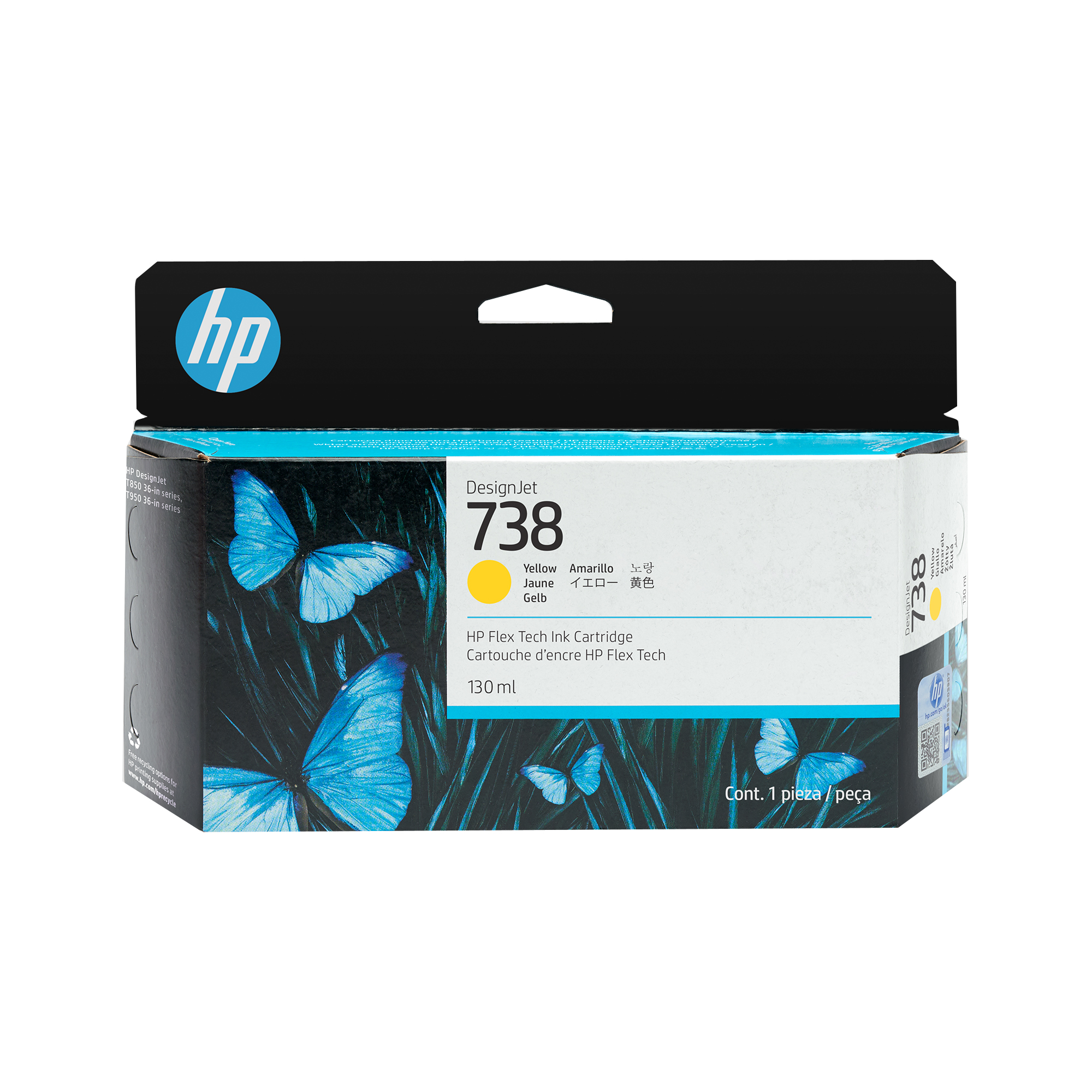 HP Inc. CARTUCHO TINTA HP 738 AMARELO 130 ML