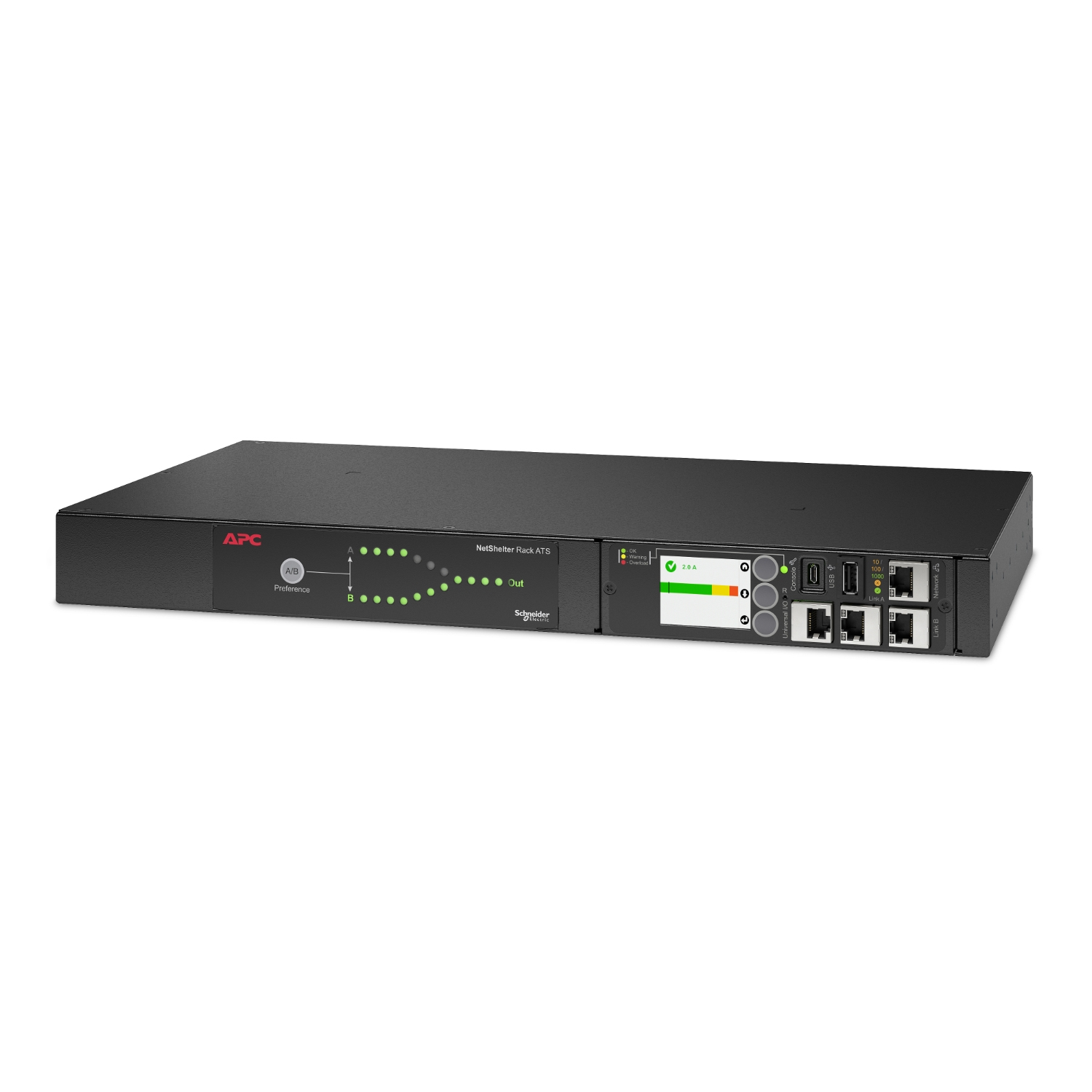 APC NETSHELTER RACK ATS 1U 12A 208V .