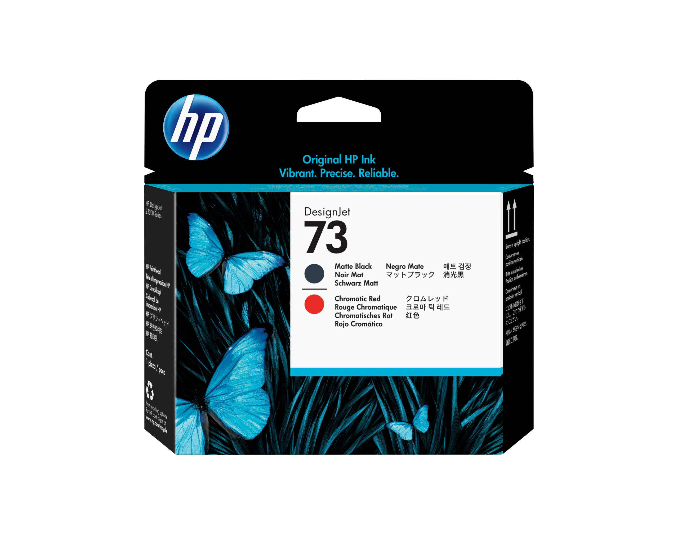 HP Inc. CABECA IMPRESSAO PLOTTER HP 73 PRETO FOSCO/VERMELHO CROMATICO