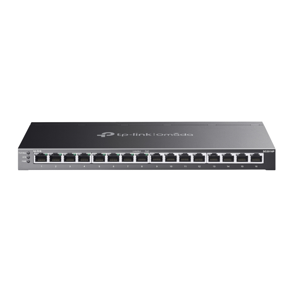 Switch TP-LINK Smart de 16 Portas Gigabit 8 Portas PoE
