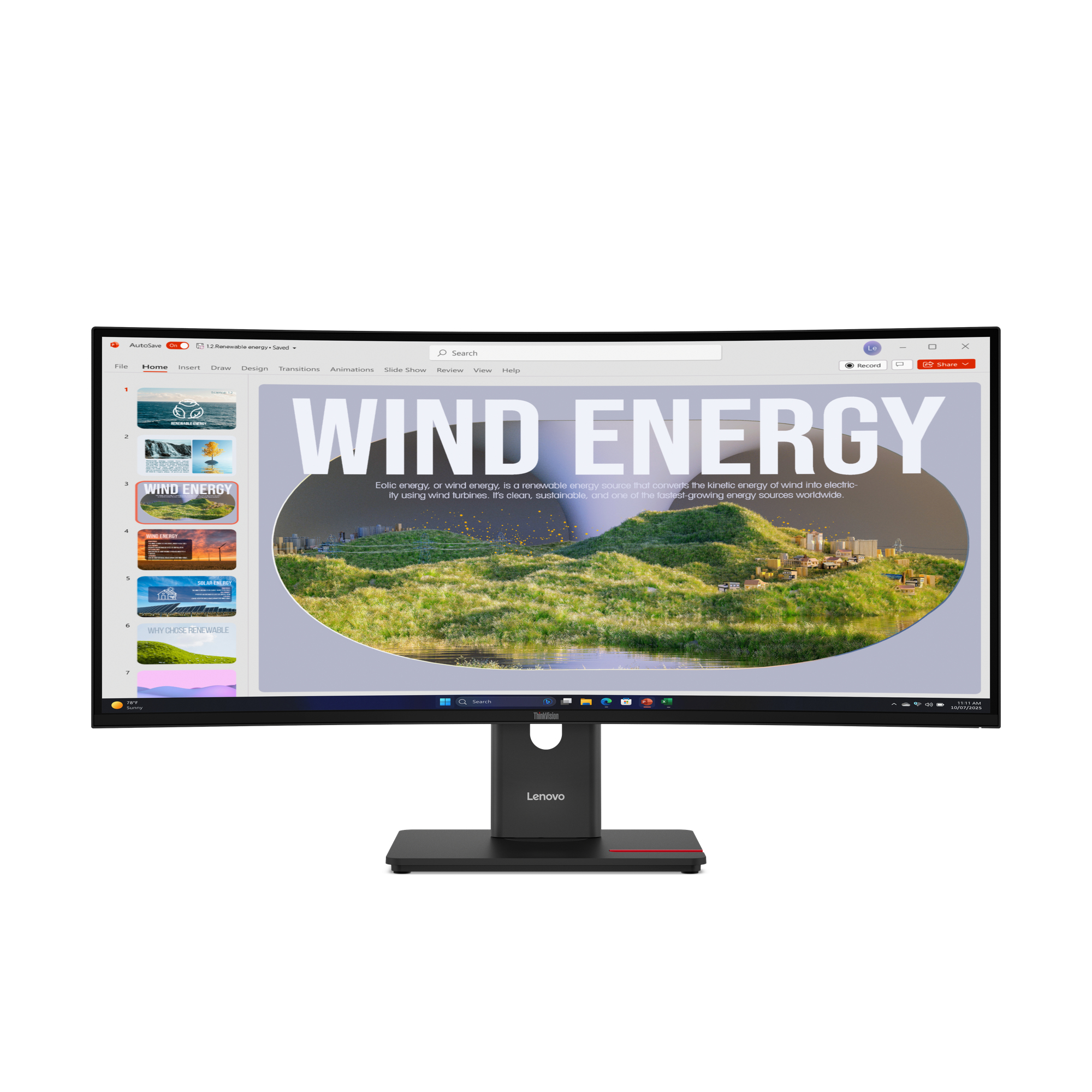 Lenovo PCs MONITOR LENOVO T34WD-40 34-IN WQHD VA 1500R CURVATURE