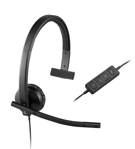 Logitech VC LOGI-VC-HEADSET MONO H570E USB - PRETO
