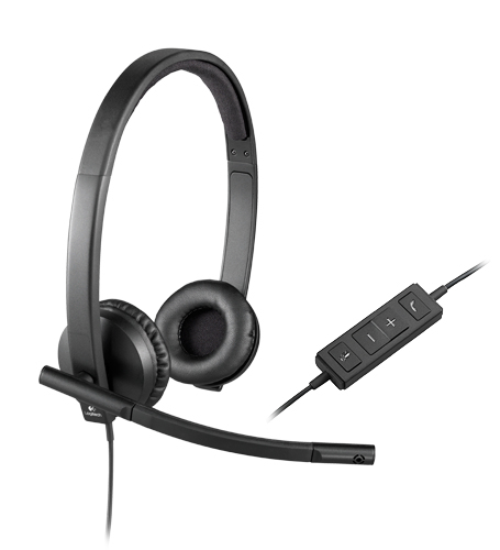 Logitech VC LOGI-VC-HEADSET ESTEREO H570E USB - PRETO