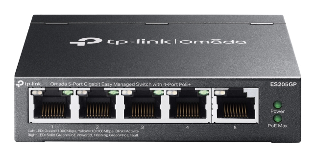 Switch Tp-link Omada 5 PTS Gigabit Gerenciavel 4P Poe+ ES205GP