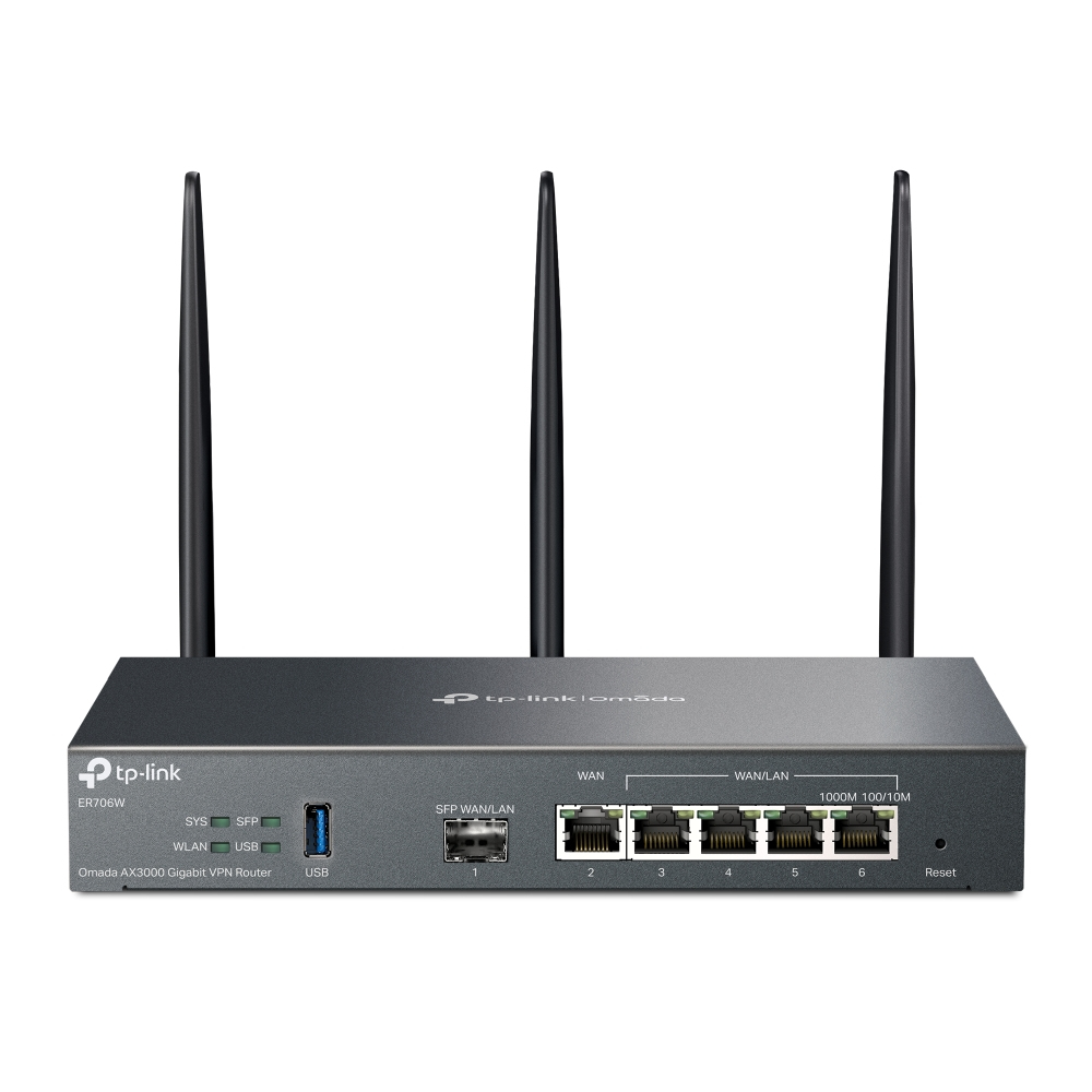 Roteador Tp-link Omada Load Balance Wi-fi 6 Dual Band AX3000 Gigabit ER706W