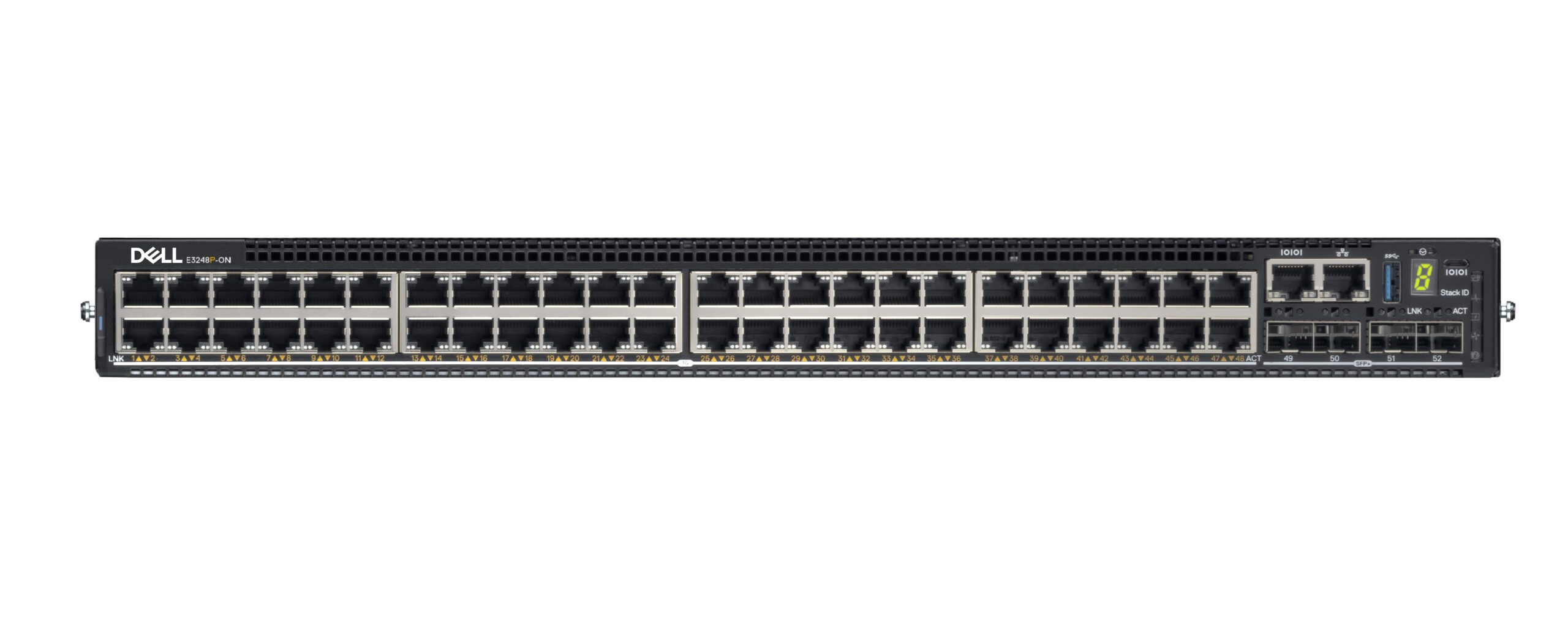 Switch Dell E3248P-ON 48x1G RJ-45 30W PoE 4x10G SFP+ 2x100G QSFP28 1xAC PSU Enterprise SONiC Lite