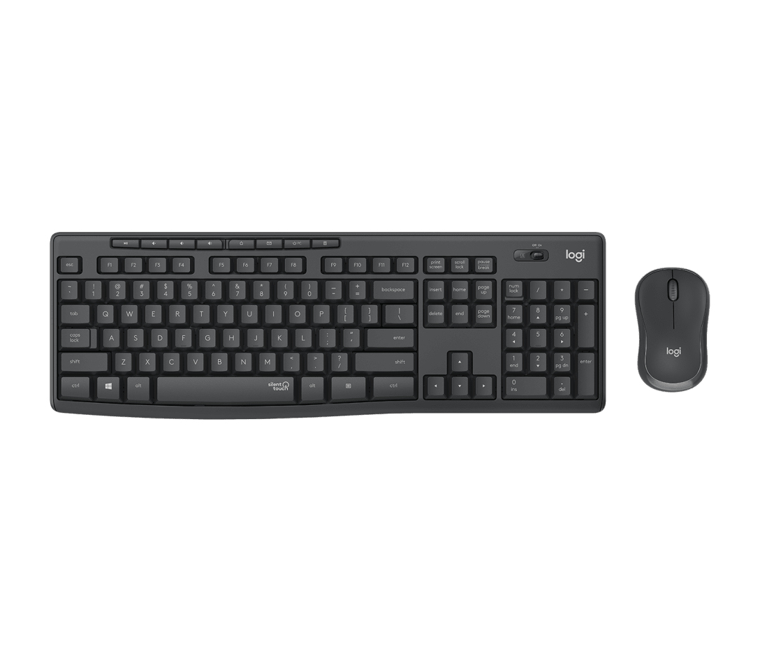 Logitech B2b COMBO TECLADO E MOUSE SEM FIO LOGITECH MK295 SILENT GRAFITE BB