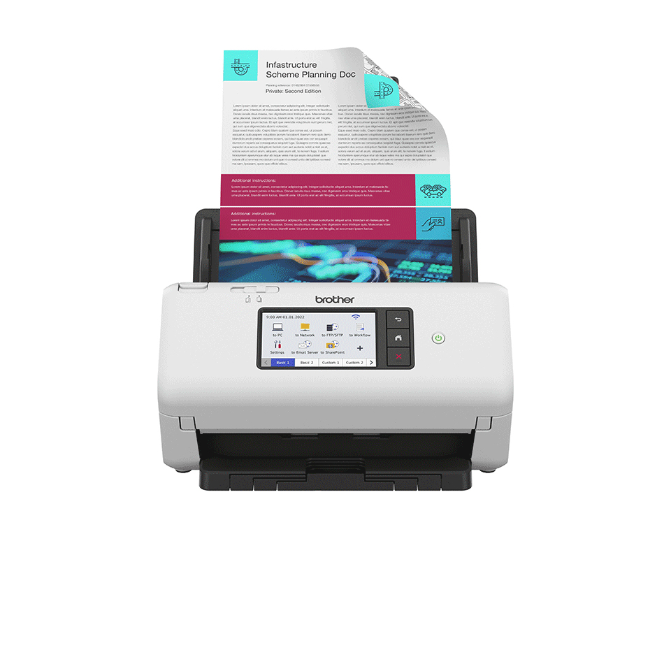 Scanner Brother A4 Duplex Wireless 40ppm