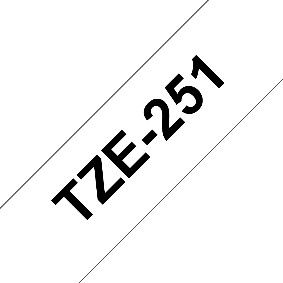 Fita Brother Preto/Branco para Rotuladores TZE251