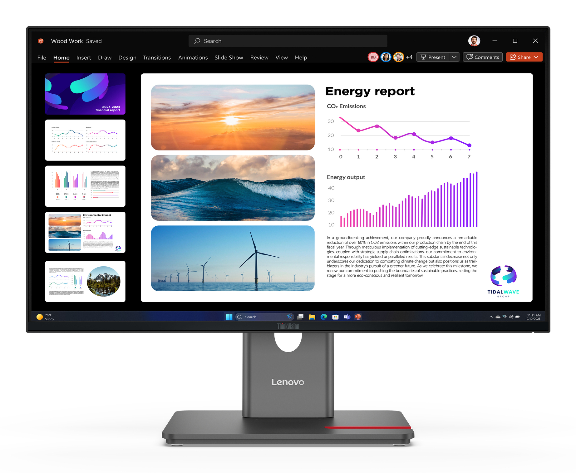 Lenovo PCs MONITOR LENOVO P24Q-40 23.8-IN QHD IPS