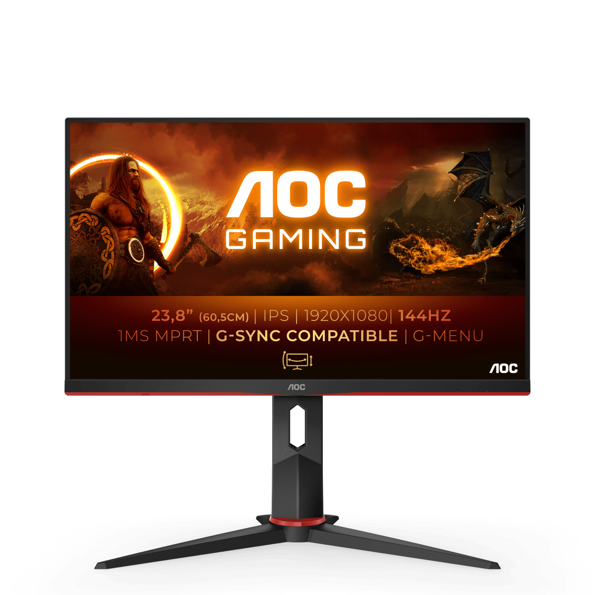 AOC MONITOR AOC GAMER HERO 24 144HZ IPS 1MS AMD FREESYNC FHD 1920X1080