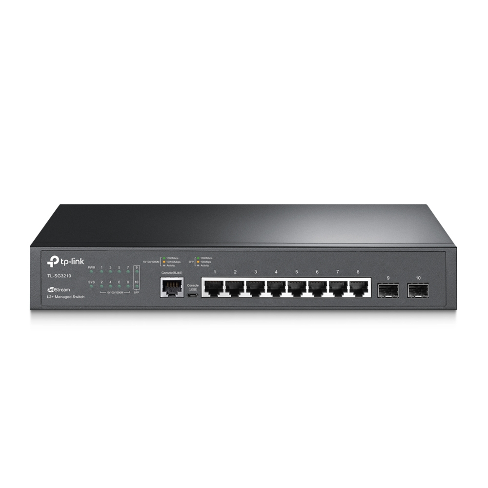 Switch Tp-link Omada 10 PTS Gigabit Gerenciavel 2P SFP TL-SG3210