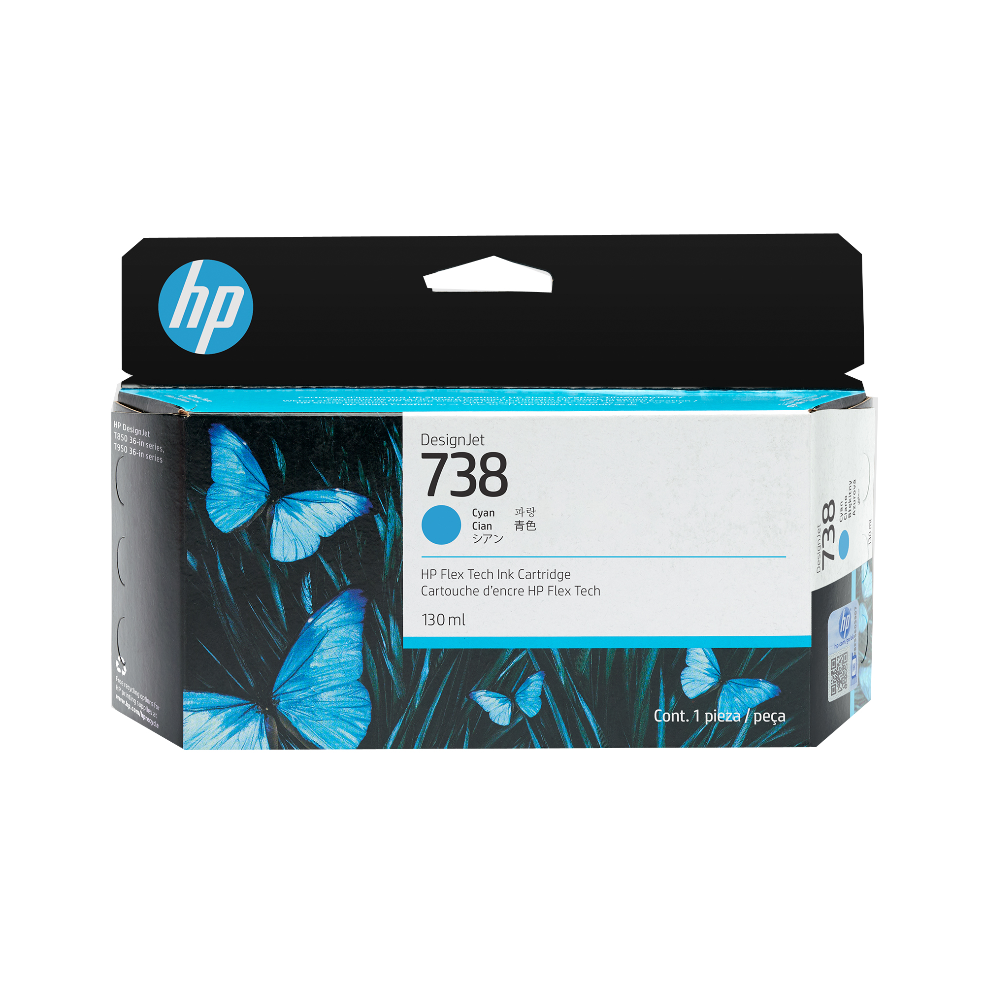 HP Inc. CARTUCHO TINTA HP 738 CIANO 130 ML