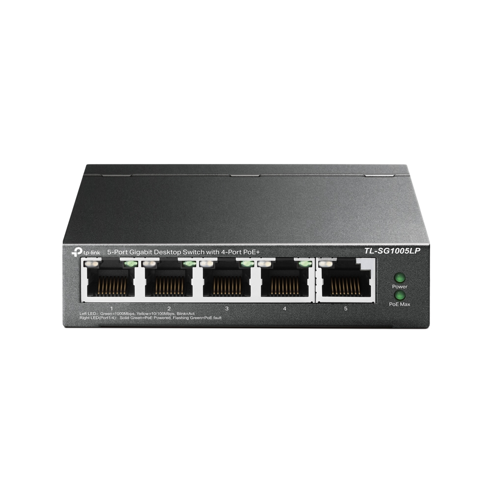 Switch Tp-link Omada 5 PTS Gigabit nao Gerenciavel 4P Poe+ TL-SG1005LP