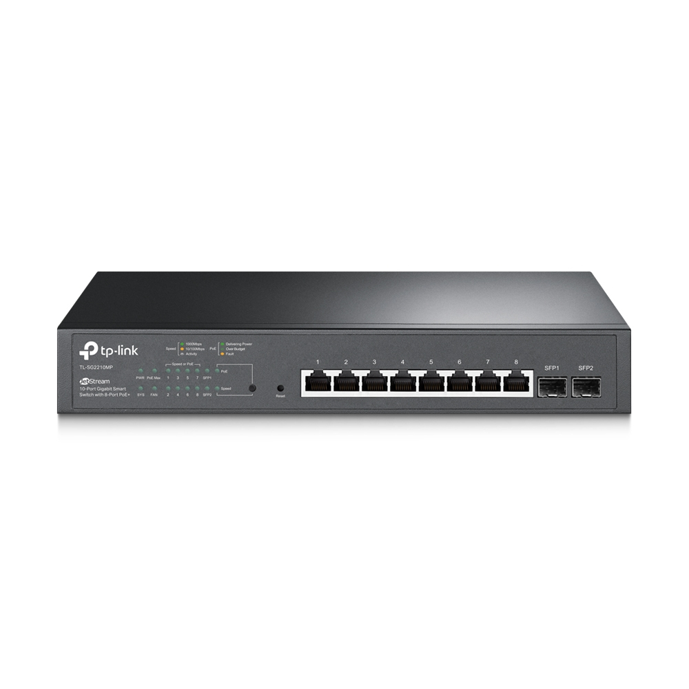 Switch TP-LINK Smart Gigabit 8 Portas PoE+ 2 SFP
