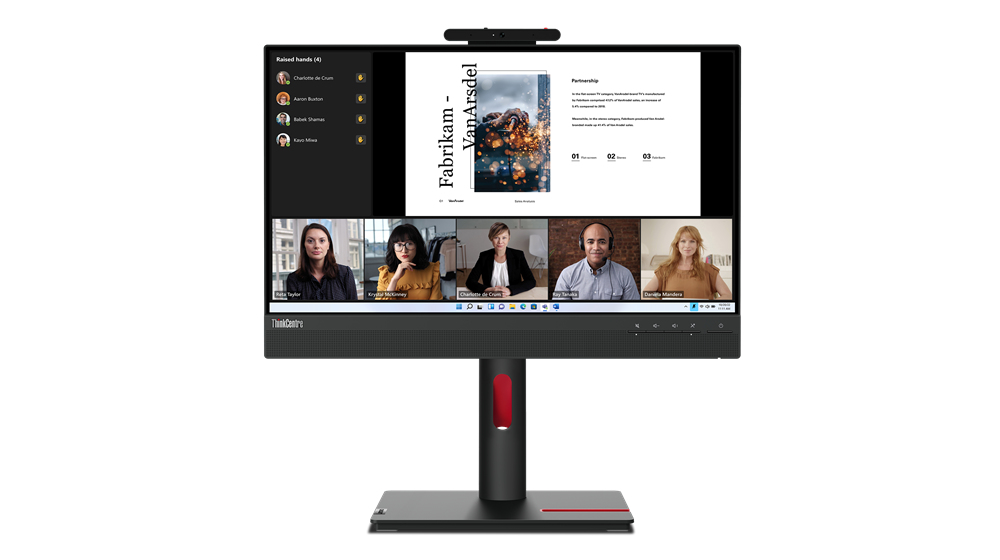 Monitor Lenovo 21,5 FHD IPS Tiny IN ONE G5 / Hdmi / DP / Webcam / Ajuste Altura / Pivot / Multimi...