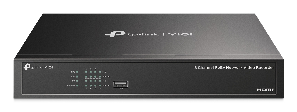 Gravador de Video Tp-link 8 Canais Poe+ Vigi NVR1008H-8P