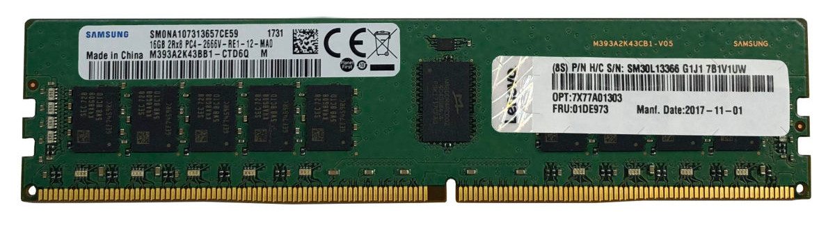 Memoria Lenovo Thinksystem 16GB DDR4 3200MHZ 2RX8 1.2V ECC Udimm ST50V2 4X77A77495