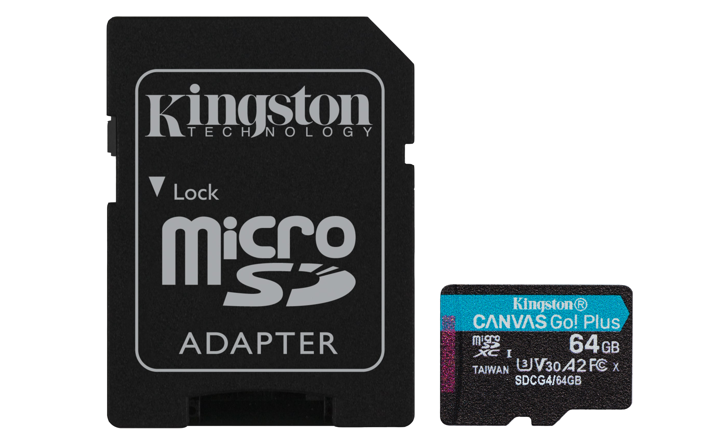 Cartao de Memoria Kingston Micro SD 64GB Canvas GO Plus Classe 10 C/ Adaptador Leitura 200MB/S -...