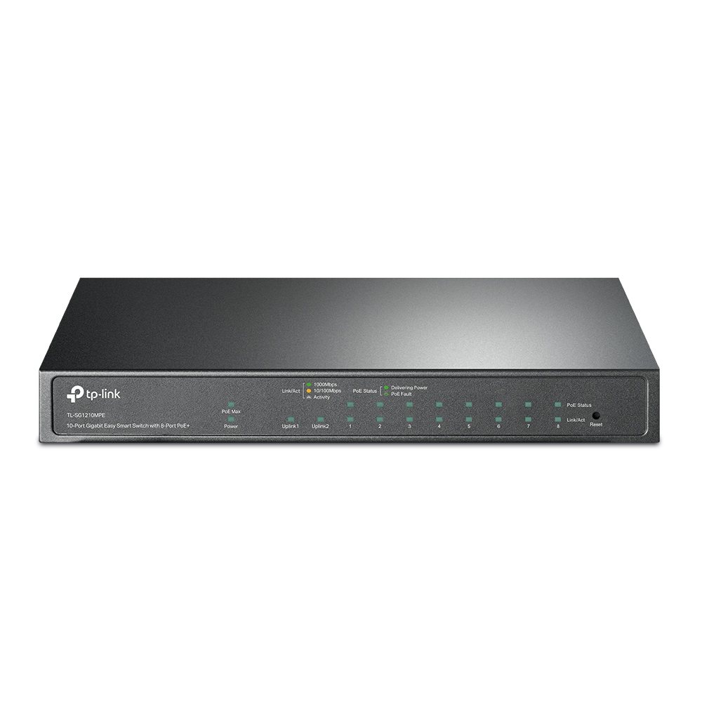 Switch Tp-link Omada 10 PTS Gigabit nao Gerenciavel 8P Poe+ 2P SFP TL-SG1210MPE