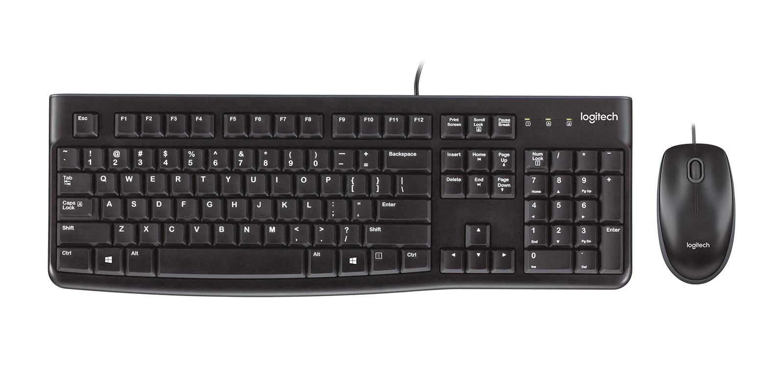 Logitech COMBO TECLADO E MOUSE COM FIO LOGITECH MK120 CINZA W