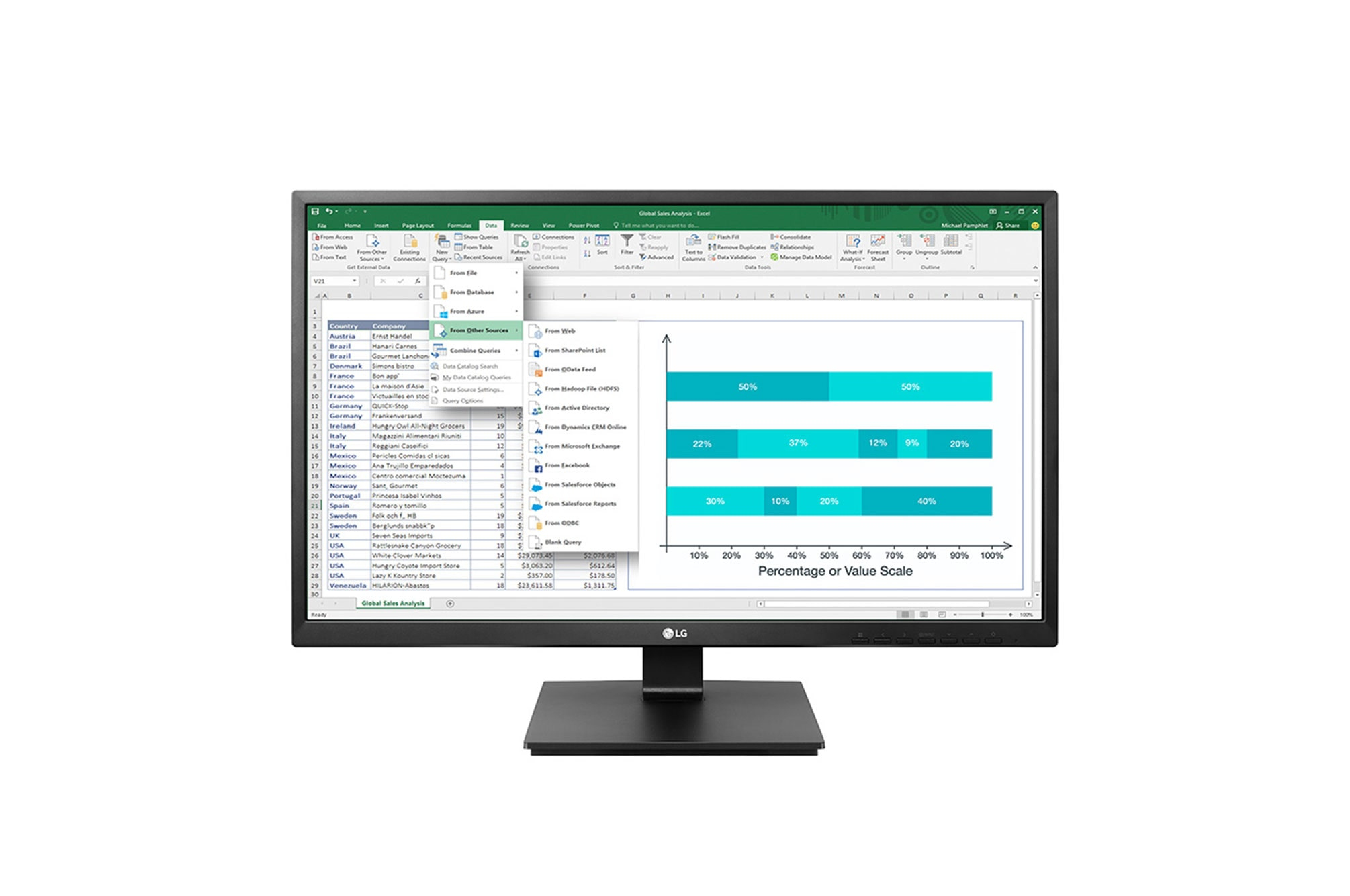 LG MONITOR LG 23.8  LED/WIDE/HDMI/ VESA/FHD/AJUSTE ALTURA/ IPS
