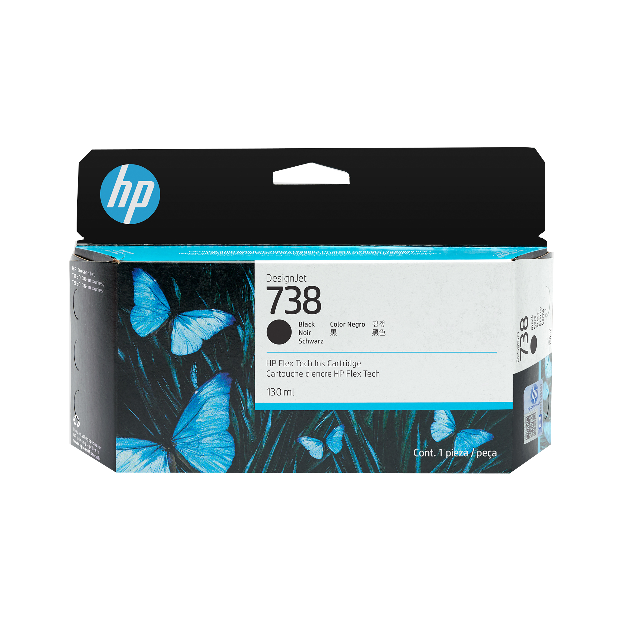 HP Inc. CARTUCHO TINTA HP 738 PRETO 130 ML