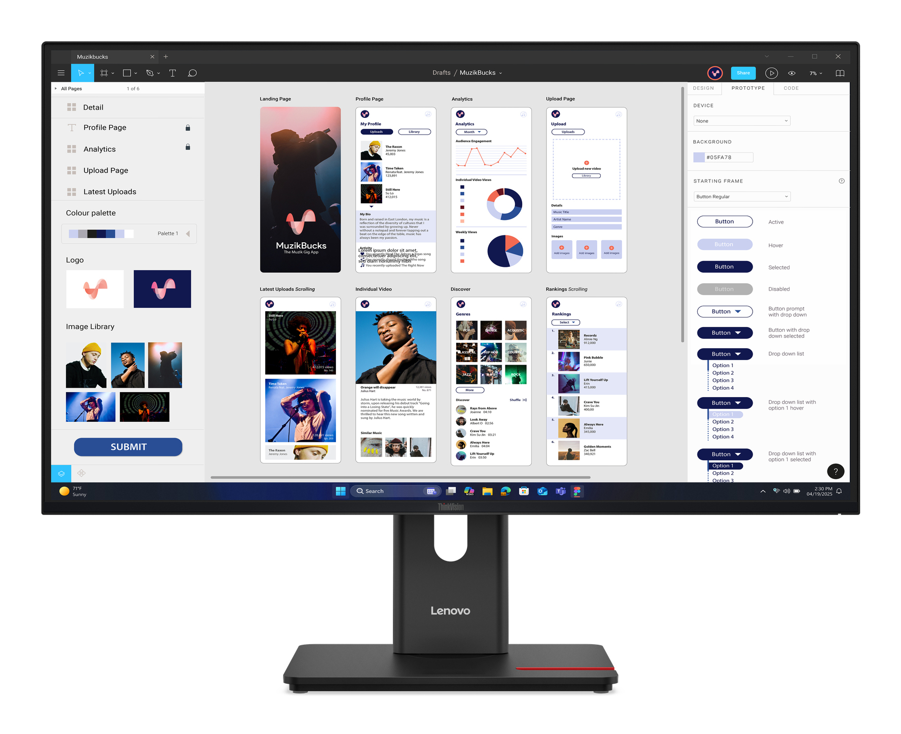 Lenovo PCs MONITOR LENOVO T32UD-40 31.5-IN UHD IPS