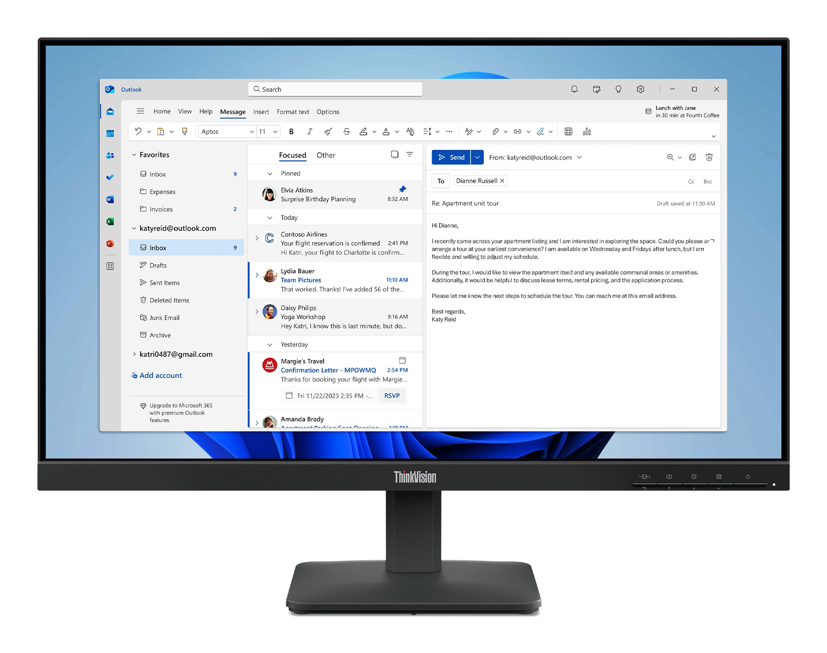 Lenovo PCs MONITOR LENOVO S24-4E 23.8 FHD 3 ANOS