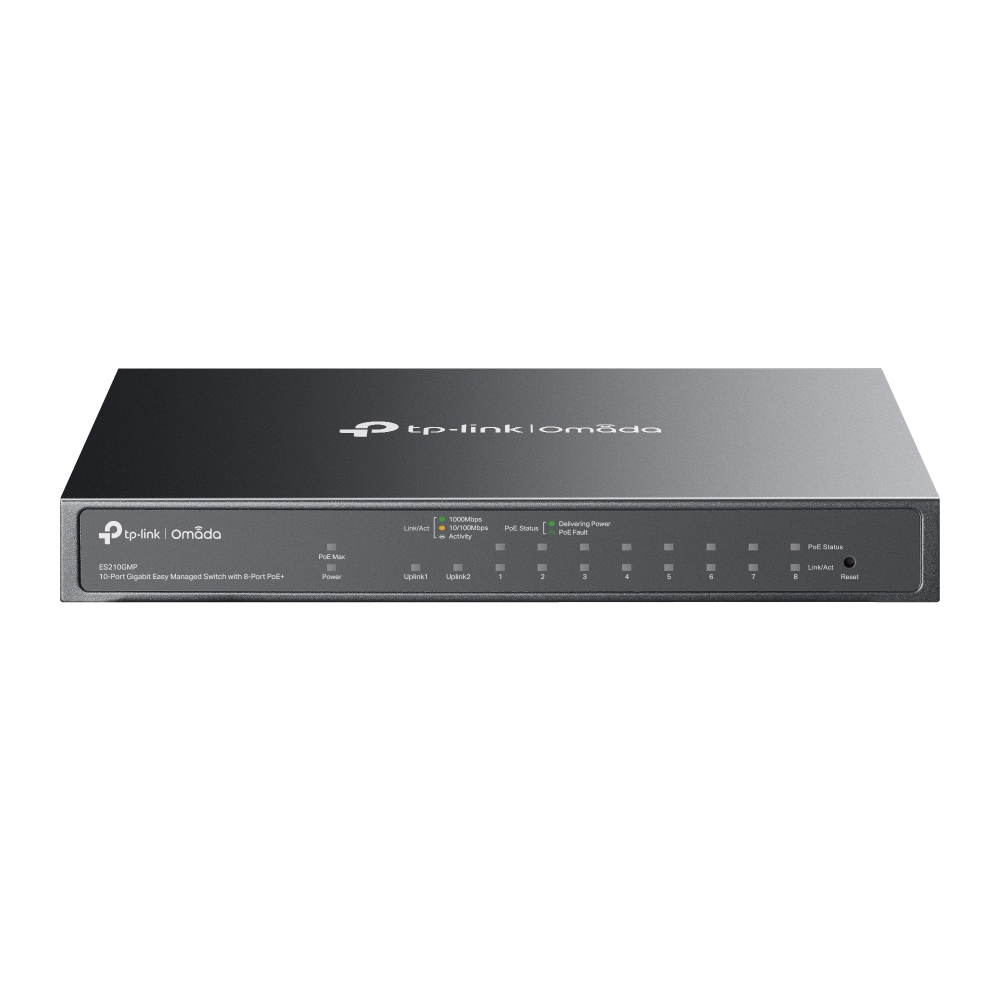 Switch Tp-link Omada 10 PTS Gigabit Gerenciavel 8P Poe+ 1P SFP ES210GMP