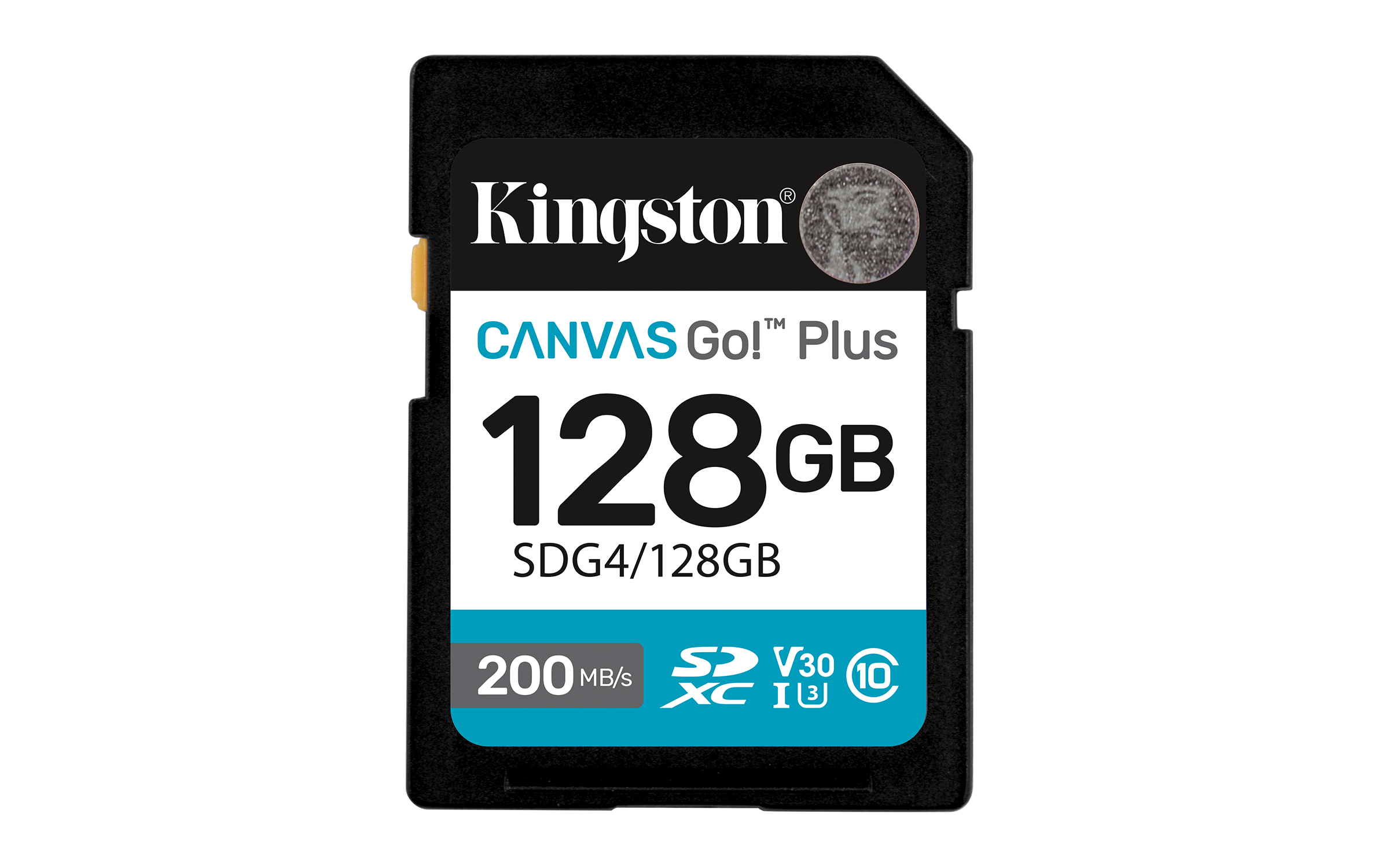 Cartao de Memoria Kingston SD 128GB Canvas GO Plus Classe 10 Leitura 200MB/S - Sdg4/128GB