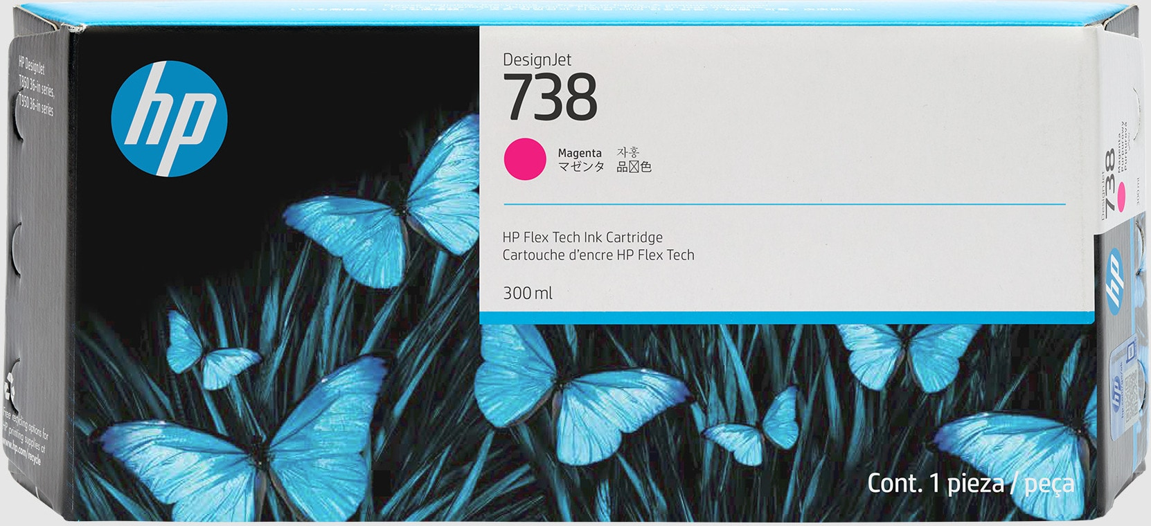 HP Inc. CARTUCHO TINTA HP 738 MAGENTA 300 ML