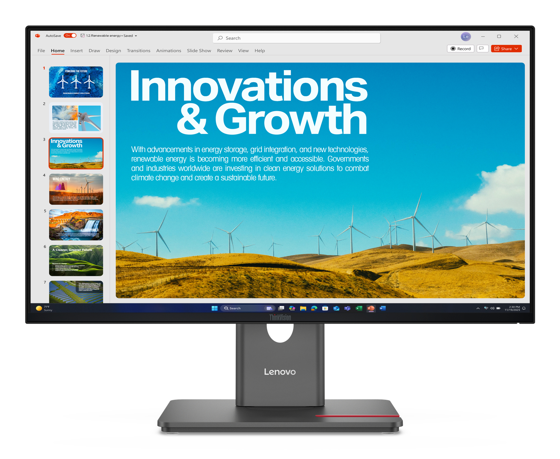 Lenovo PCs MONITOR LENOVO P24QD-40 23.8-IN IPS QHD