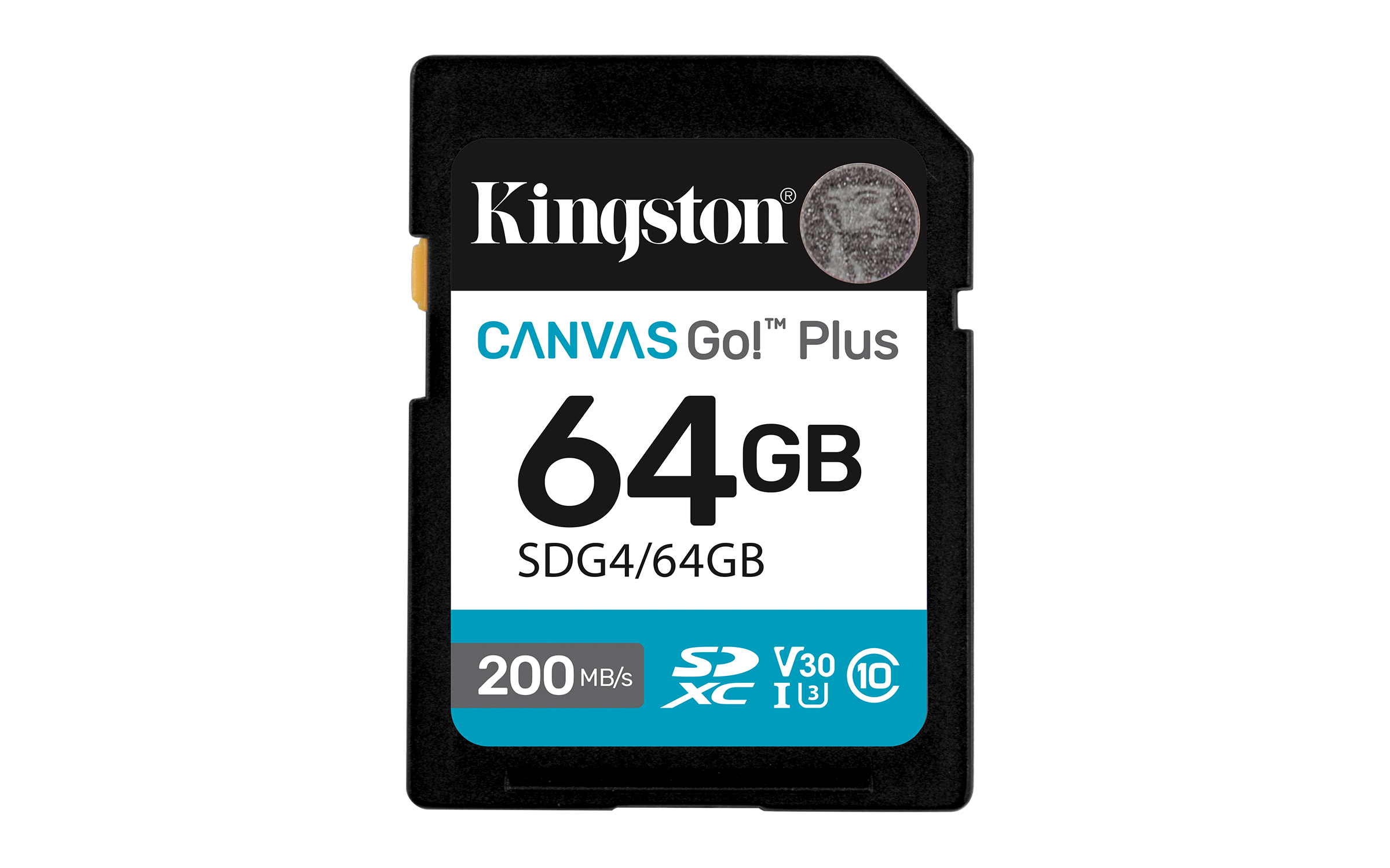 Cartao de Memoria Kingston SD 64GB Canvas GO Plus Classe 10 Leitura 200MB/S - Sdg4/64GB