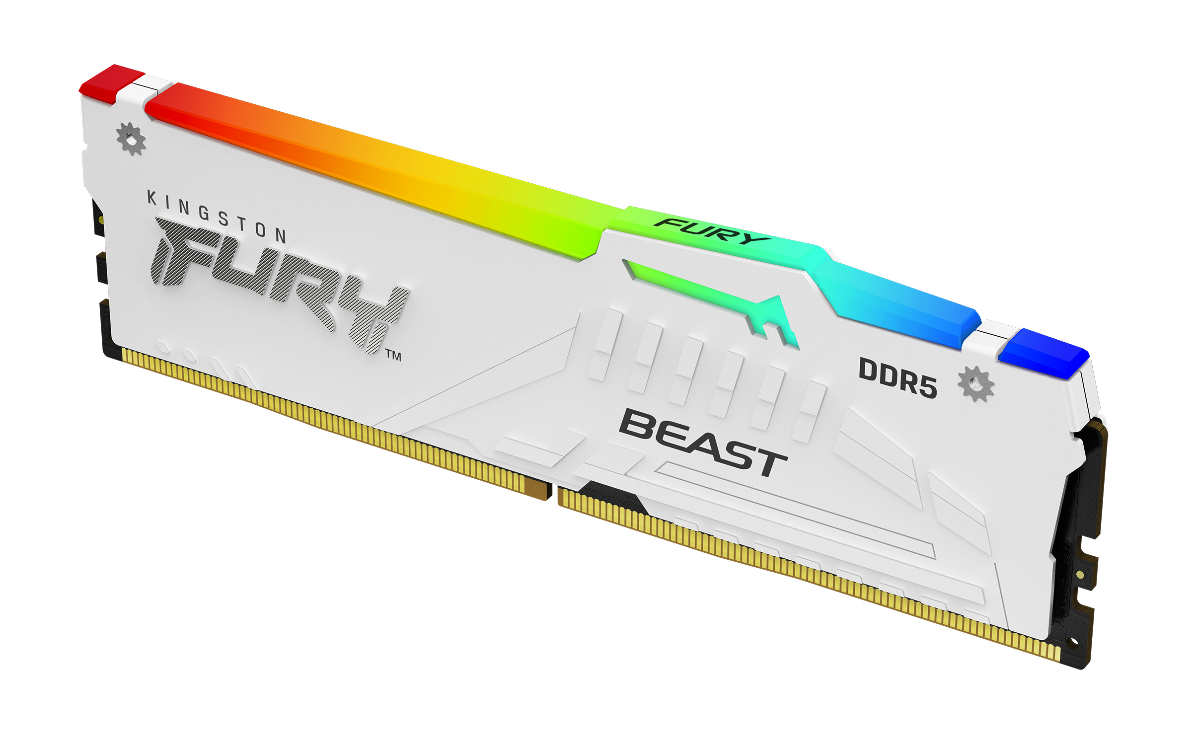 Memoria 32GB DDR5 5600MHZ CL40 Kingston Fury Beast White RGB XMP 3.0 - Desktop - KF556C40BWA-32