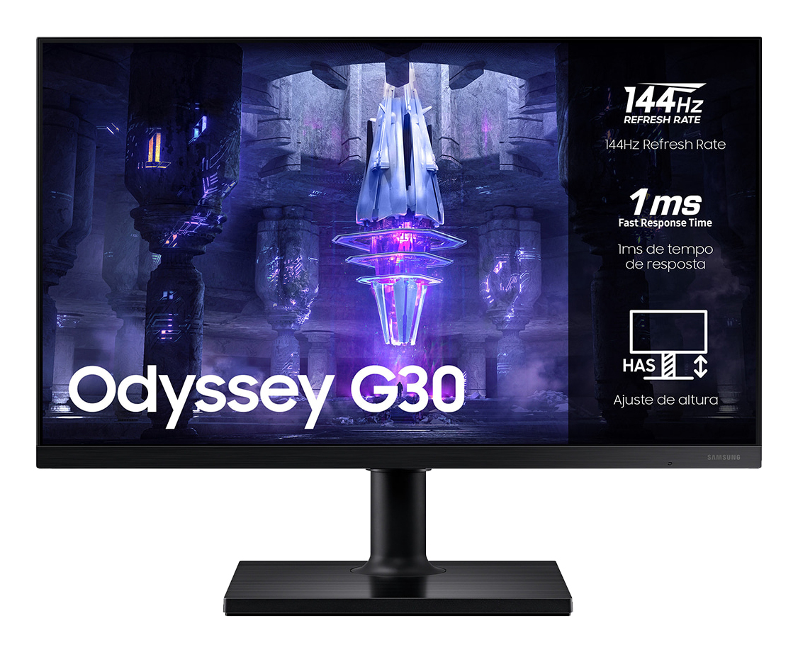 Samsung MONITOR SAMSUNG 24 GAMER ODYSSEY G30 144HZ 1MS AJ DP ALTURA