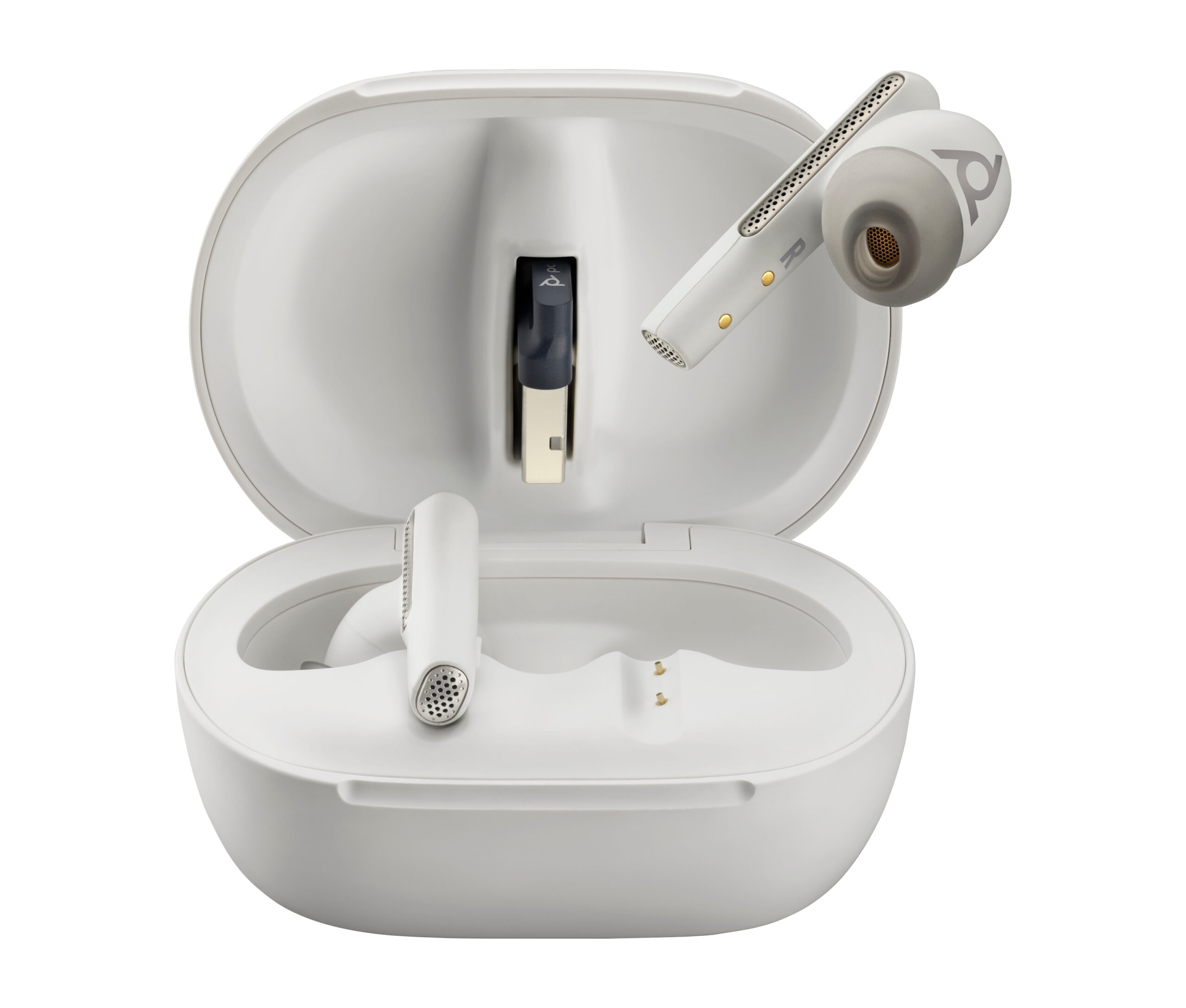Poly EARBUDS VOYAGER FREE 60PLUS WHT UC BLUETOOTH USB-A CASE TOUCH